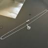 Collier argent 925/000 pendentif coquillage ajouré sur fine chaine