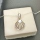 Collier argent 925/000 pendentif coquillage ajouré sur fine chaine