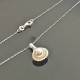 Collier argent 925 petit pendentif coquillage perle blanche nacrée Swarovski