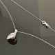 Collier argent 925 petit pendentif coquillage perle blanche nacrée Swarovski