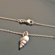 Collier pendentif coquillage Plaqué Or 18 carats sur chaine 42 cm