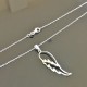 Collier aile d'ange en argent 925/000 pendentif sur chaine 45 cm