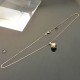 Collier pendentif boule en plaqué or 18 carats sur belle chaine