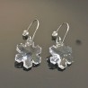 Boucles d'oreilles argent 925/000 flocons de neige cristal swarovski