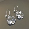 Boucles d'oreilles argent 925/000 flocons de neige cristal swarovski