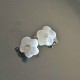 Boucles d'oreilles argent 925 puces fleurs nacre naturelle cristal swarovski