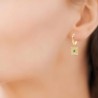 Boucles d'oreilles créoles Plaqué Or 18 carats pierres amazonte