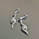 Boucles d'oreilles argent 925/000 et zirconium