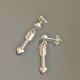 Boucles d'oreilles flèche coeur cupidon en argent 925/000