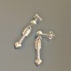 Boucles d'oreilles flèche coeur cupidon en argent 925/000