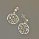 Boucles d'oreilles pendantes coeurs ouvragés en argent 925/000