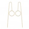 Boucles d'oreilles chanettes anneaux Plaqué Or 18 carats