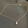 Collier petit coeur zirconium en plaqué or 18 carats sur belle chaine