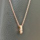 Collier plaqué or rose 18 carats pendentif rondelle petit anneau sur chaine 