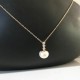 Collier pendentif perle de culture et plaqué or 18 carats sur belle chaine 