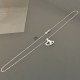 Collier argent 925/000 pendentif double coeurs entrelacés sur fine chaine