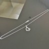 Collier argent 925/000 pendentif coeur sur fine chaine