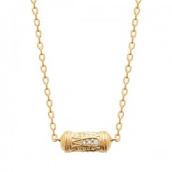 Collier Plaqué Or 18 carats et zirconium Bijou tendance