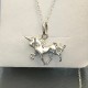 Collier pendentif licorne argent 925/000 sur fine chaine longueur 42 cm