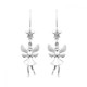 Boucles d'oreilles pendantes fées en argent massif 925/000