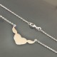 Collier coeur ailé en Argent massif 925/000