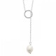 Collier argent massif 925/000 perle de culture