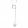 Collier argent massif 925/000 perle de culture