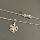 Collier argent 925 pendentif petit flocon de neige sur chaine