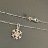 Collier argent 925 pendentif petit flocon de neige sur chaine