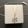 Collier argent 925 pendentif petit flocon de neige sur chaine