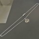 Collier pendentif fleur de lotus sur fine chaine argent 925/000 