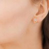 Boucles d'oreilles pampilles Plaqué Or 18 carats gouttes zirconium
