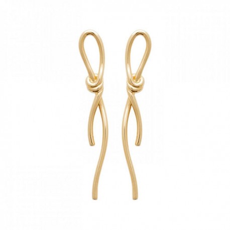 Boucles d'oreilles noeuds Plaqué Or 18 carats