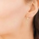 Boucles d'oreilles noeuds Plaqué Or 18 carats