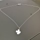 Collier argent massif 925/000 pendentif trèfle sur fine chaine 45 cm