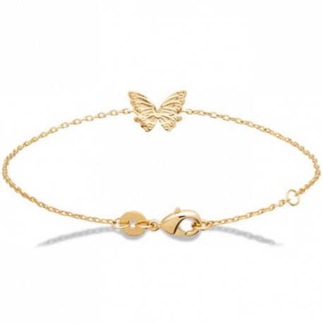Bracelet papillon Plaqué Or 18 carats