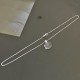 Collier pendentif coquillage cristal swarovski sur fine chaine longueur 42 cm