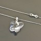 Collier pendentif papillon cristal swarovski sur chaine argent 925/000