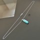 Collier pendentif pierre amazonite naturelle et argent 925/000 sur chaine