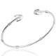 Bracelet jonc ancre marine argent massif 925/000 diamètre 56 mm