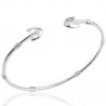 Bracelet jonc ancre marine argent massif 925/000 diamètre 56 mm