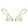 Boucles d'oreilles coeurs Plaqué Or 18 carats