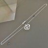 Collier pendentif coeur je t'aime argent massif 925/000 sur fine chaine