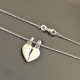 Collier argent 925/000 pendentif coeur sécable gravé i love you sur chaine