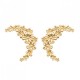 Boucles d'oreilles fleurs Plaqué Or 18 carats Bijou nature