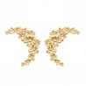 Boucles d'oreilles fleurs Plaqué Or 18 carats Bijou nature