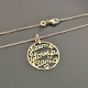 Collier pendentif médaille je t'aime i love you ti amo en plaqué or 18 carats