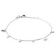 Bracelet argent massif 925/000 pampilles petits coeurs et zirconium