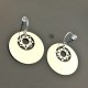 Boucles d'oreilles argent 925/000 pendantes pampilles soleils