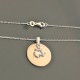 Collier argent 925/000 pendentif médaille les 3 vertus ancre croix coeur 